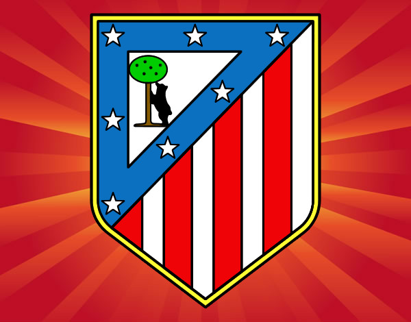 Dibujo Escudo del Club Atlético de Madrid pintado por falca