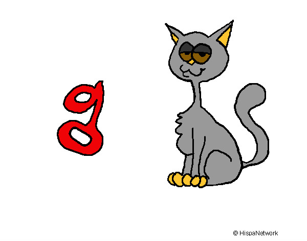 Dibujo Gato 3 pintado por solez