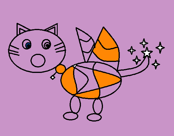 Dibujo Gato mágico pintado por hmatiash