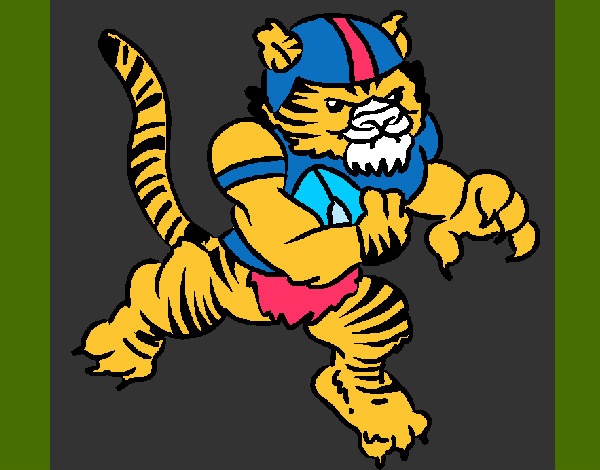 Dibujo Jugador tigre pintado por bluk