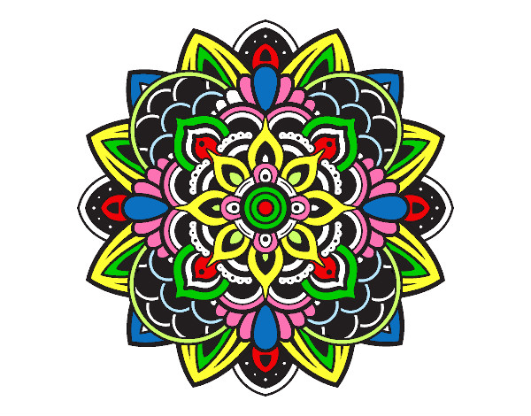 Dibujo Mandala decorativa pintado por madreselva