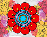 Dibujo Mandala en forma de flor pintado por carla381