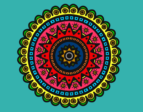 Dibujo Mandala étnica pintado por murano