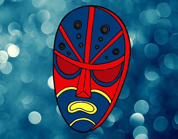 Dibujo Máscara enfadada pintado por marcet628