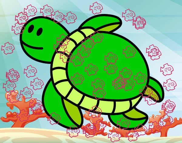 Dibujo Tortuga nadando pintado por gabiagus87