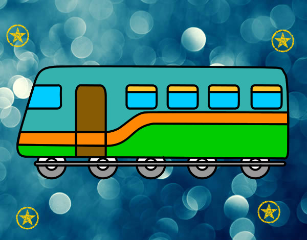 Dibujo Tren de pasajeros pintado por pandicorni