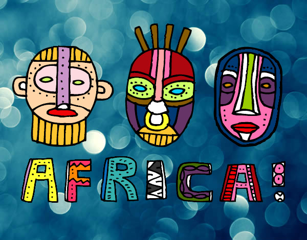 Dibujo Tribus de África pintado por anaguapa