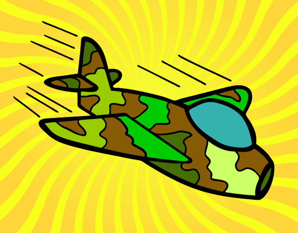 Dibujo Avión de camuflaje pintado por jorge05