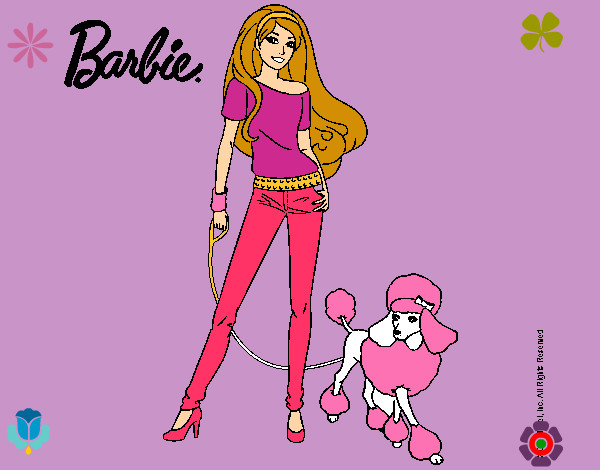 Dibujo Barbie con look moderno pintado por tatiana125