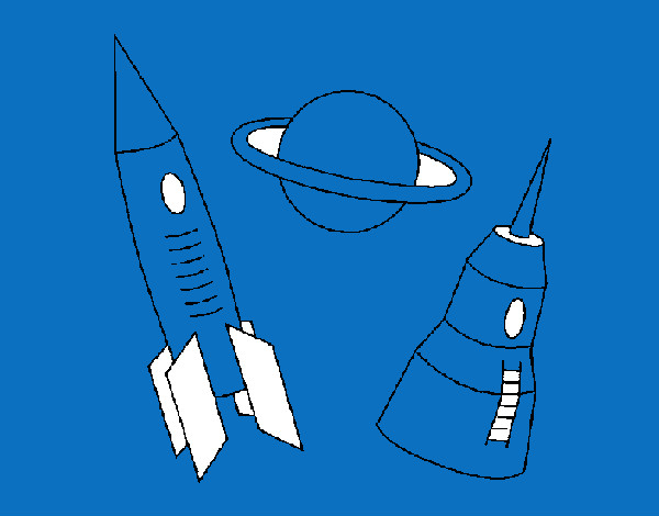 Dibujo Cohete pintado por sofi1604