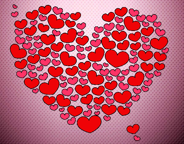 Dibujo Corazón de corazones pintado por roxita124