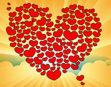 Dibujo Corazón de corazones pintado por ultralili