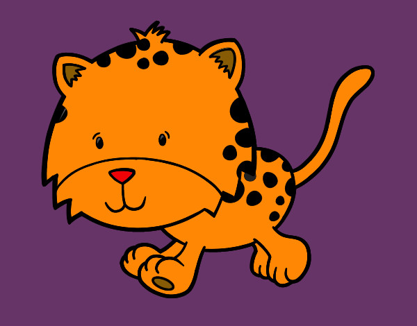 Dibujo Cría de guepardo corriendo pintado por quiquechav