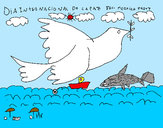 Dibujo Día Internacional de la Paz pintado por ARIESDA