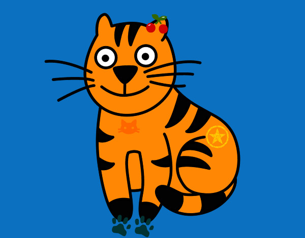 Dibujo Gato simpático pintado por sergibo