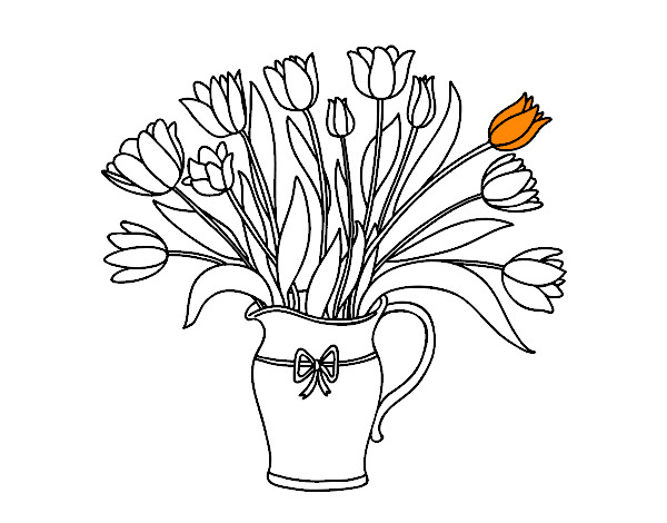 Dibujo Jarrón de tulipanes pintado por Satiamitra