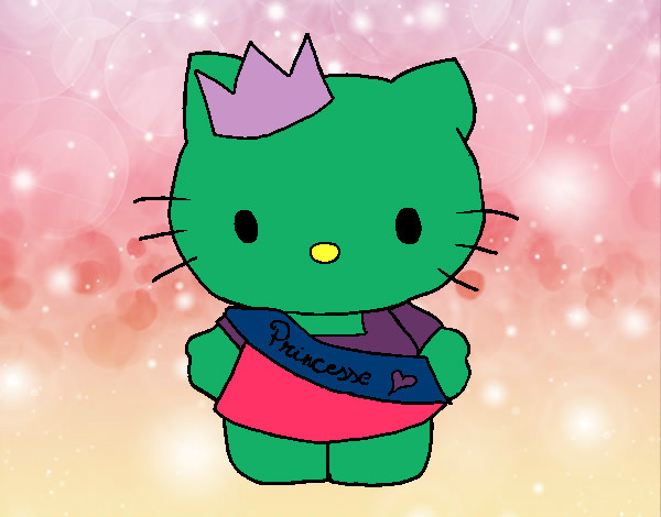 Dibujo Kitty princesa pintado por kariett