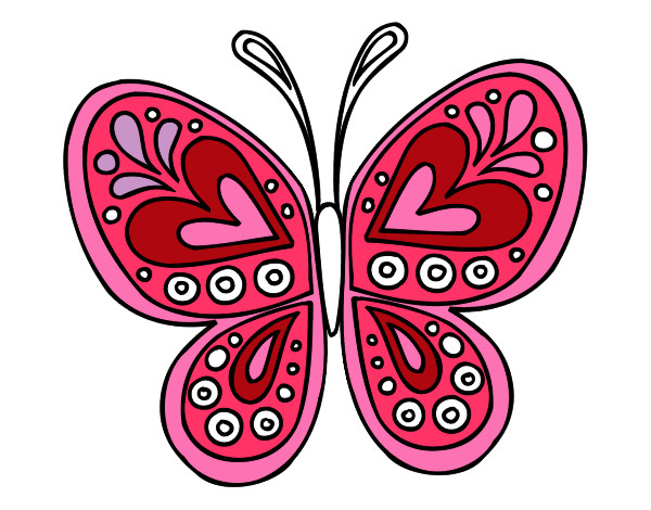 Dibujo Mandala mariposa pintado por totitotae