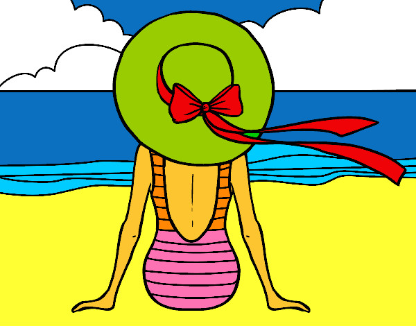 Dibujo Mujer mirando el mar pintado por rosmelis