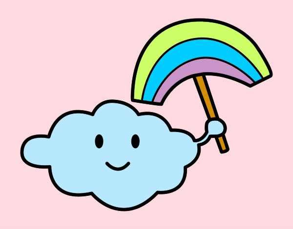 Dibujo Nube con arcoiris pintado por pao862