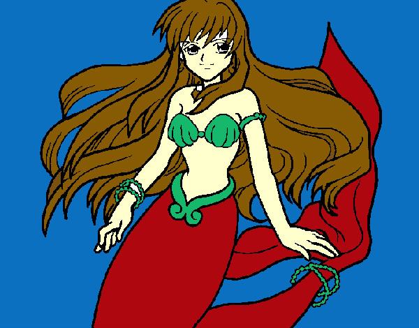 Dibujo Sirena pintado por rayark