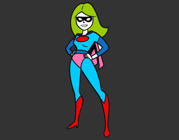 Dibujo Superheroina pintado por yosti