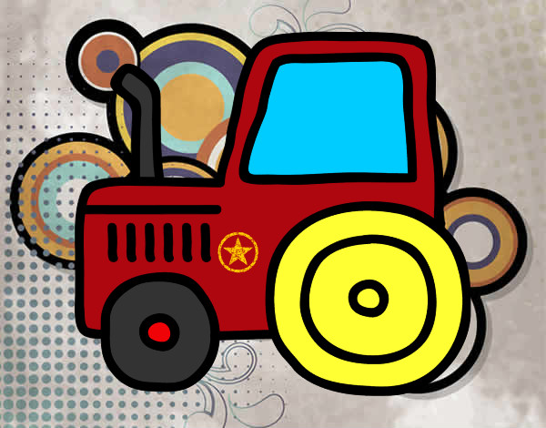 Dibujo Tractor clásico pintado por joaco08