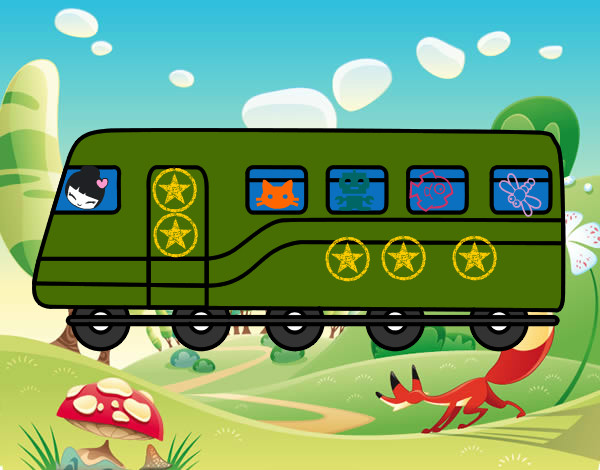 Dibujo Tren de pasajeros pintado por joaco8