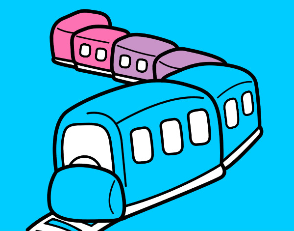 Dibujo Tren en camino pintado por sofi1604