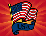 Dibujo Bandera de los Estados Unidos pintado por player