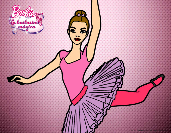 Dibujo Barbie en segundo arabesque pintado por Menani