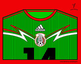 Dibujo Camiseta del mundial de fútbol 2014 de México pintado por player