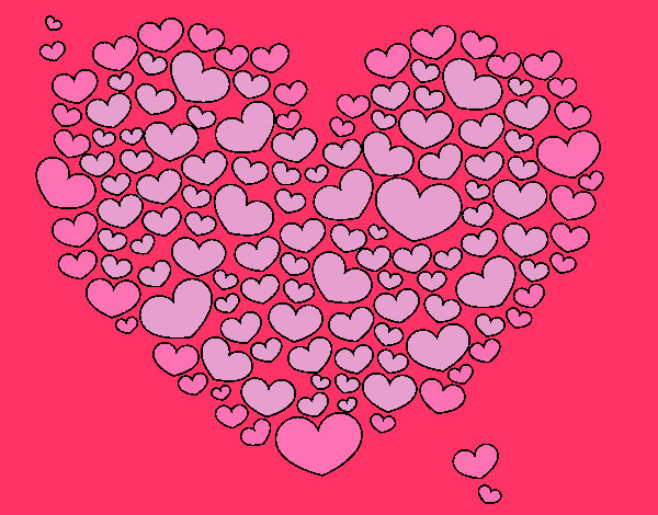 Dibujo Corazón de corazones pintado por pituf