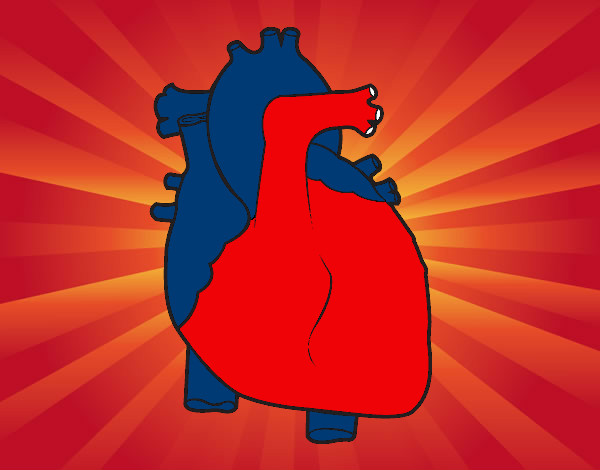 Dibujo Corazón humano pintado por player