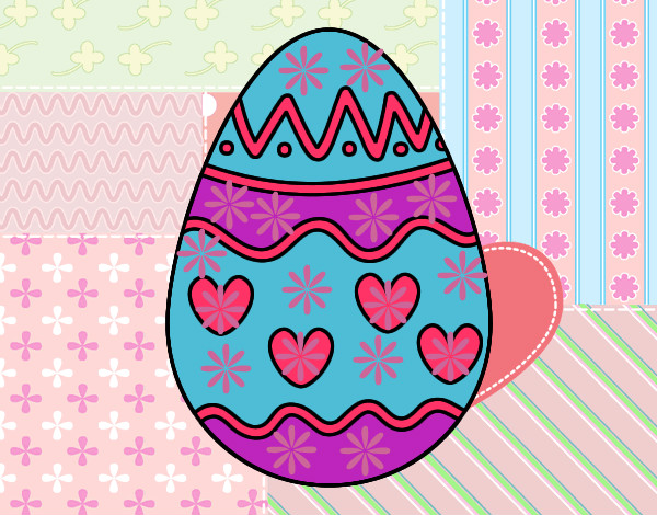 Dibujo Huevo con corazones pintado por inuyas