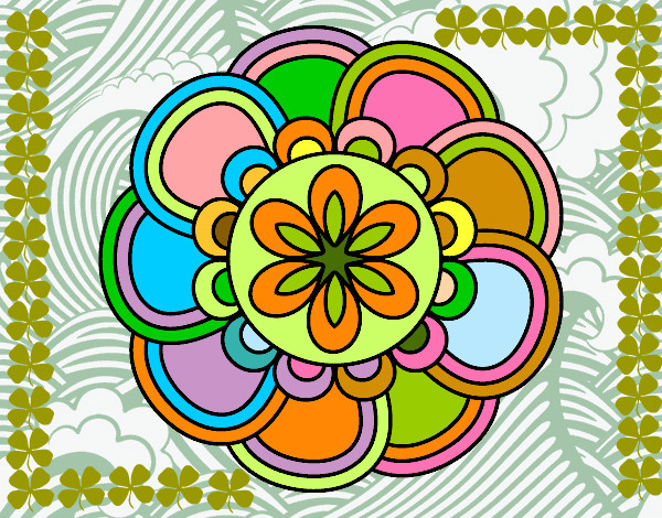 Dibujo Mandala de pétalos pintado por agus16san5