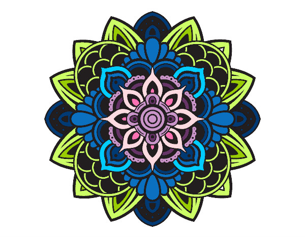 Dibujo Mandala decorativa pintado por FALOS 