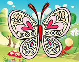 Dibujo Mandala mariposa pintado por guady_2014