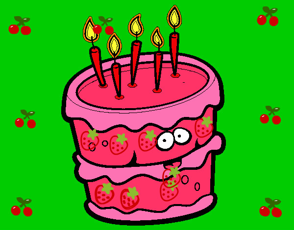 Dibujo Pastel de cumpleaños 2 pintado por axelrito