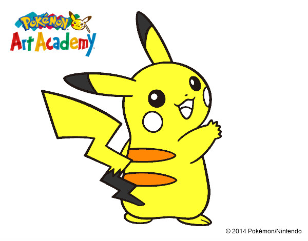 Dibujo Pikachu de espaldas pintado por lenin1