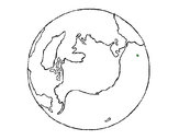 Dibujo Planeta Tierra pintado por lenin1
