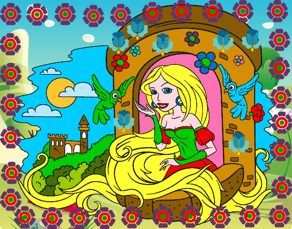 Dibujo Princesa Rapunzel pintado por imelda123
