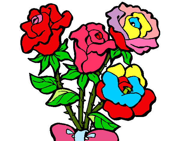 Dibujo Ramo de rosas pintado por blaynier