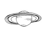 Dibujo Saturno pintado por lenin1