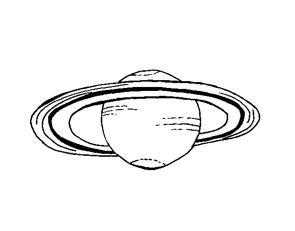 Dibujo Saturno pintado por lenin1