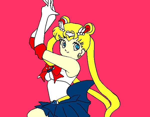 Dibujo Serena de Sailor Moon pintado por twilight3