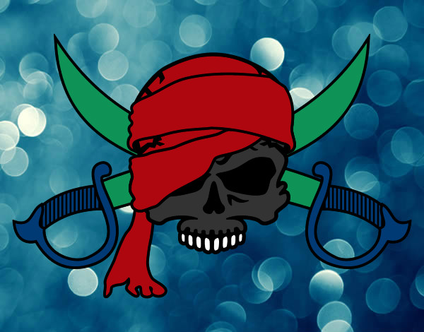 Dibujo Símbolo pirata pintado por farriss7