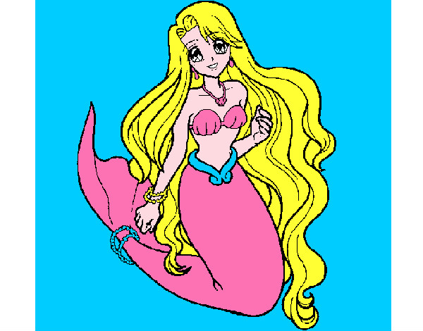 Dibujo Sirenita pintado por gfgf