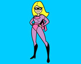 Dibujo Superheroina pintado por alanis04