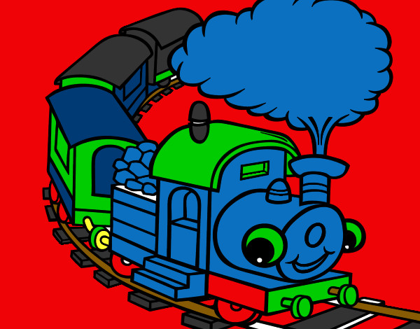 Dibujo Tren sonriente pintado por FALOS 